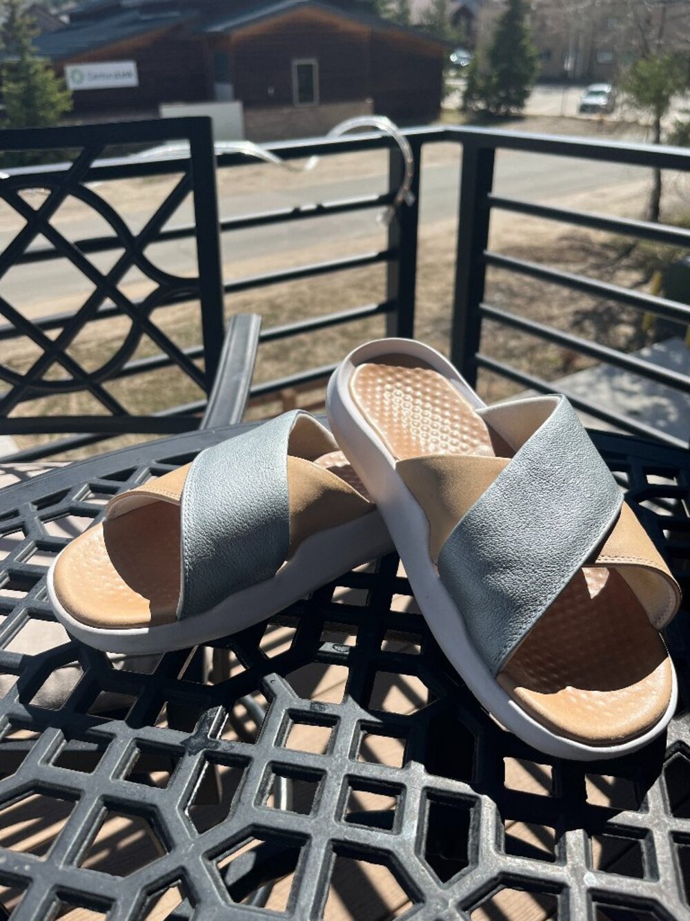 Women's Nike Benassi Future Cross SE Premium slide sandal.